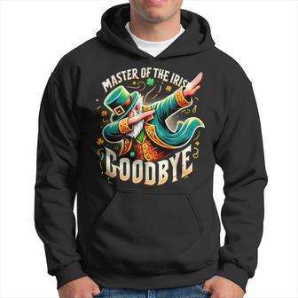 Master Of The Irish Goodbye Retro Irish Dabbing Clover Hoodie - Seseable