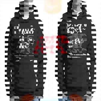 Matching Christmas Pajama Red Plaid Papaw Bear Hoodie - Monsterry
