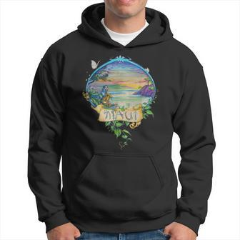 Maui Surf Vacation Vintage Retro Surfing Throwback Hoodie - Monsterry