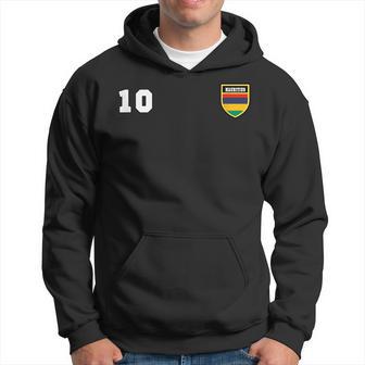 Mauritius Number 10 Soccer Flag Football Mauritians Hoodie - Thegiftio UK