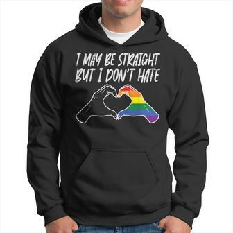 I May Be Straight But Do Not Hate Gay Pride Ally Lgbtq Lgbt Hoodie - Thegiftio UK