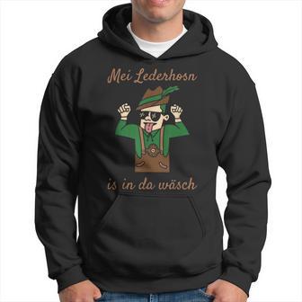 Mei Lederhosn Is In Da Wäsch Ersatz Lederhosen Schwarzes Hoodie - Seseable