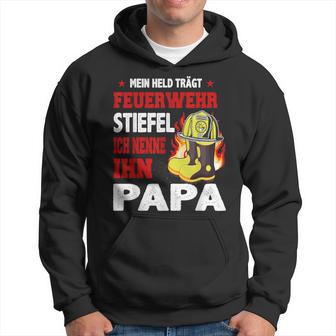 Mein Held Feuerwehrmann Papa Hoodie, Feuerwehr Motiv Tee - Seseable