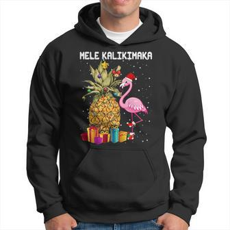 Mele Kalikimaka Pineapple Flamingo Sweat Hoodie | Mazezy