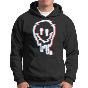 Melted Smiling Face Optical Illusion Music Lover Trippy Hoodie - Monsterry DE