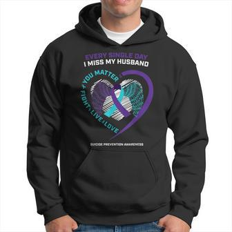 In Memory Of My Loving Husband Suicide Prevention Awareness Hoodie - Monsterry UK