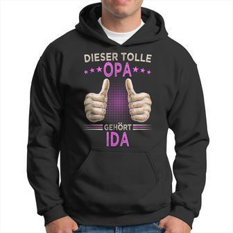 Men's Dieser Tolle Opa Gehört Ida Opi Black Hoodie - Seseable