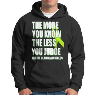 Mental Health Awareness T Ribbon Support May Month Hoodie - Seseable