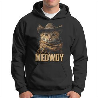 Meowdy Cowboy Cat Country Western Cat Hoodie - Seseable