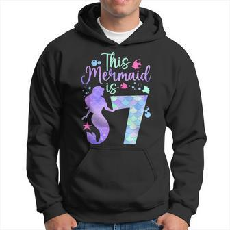 This Mermaid Is 7 Birthday Girls Mermaid Hoodie - Monsterry DE