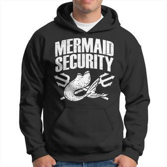 Mermaid Security Matching Family Birthday Pool Party Mer-Dad Hoodie - Monsterry UK
