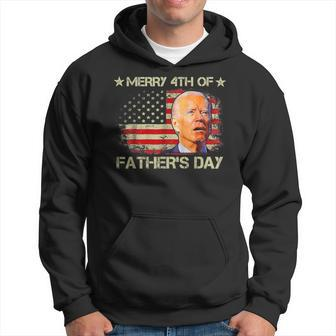 Merry 4Th Of Fathers Day Biden Us Flag 4Th Of July Hoodie - Thegiftio UK