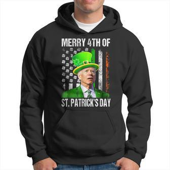 Merry 4Th Of St Patrick's Day Joe Biden Leprechaun Hat Hoodie | Mazezy UK
