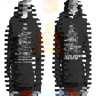 Merry Christmas Highland Cow Western Xmas Tree Pajama Hoodie | Mazezy