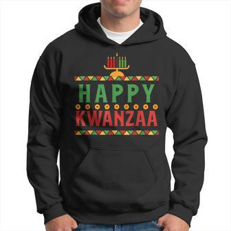 Merry Happy Kwanzaa Christmas African American Holiday Hoodie | Mazezy UK
