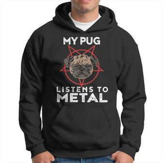 Metal Pug Goth And Heavy Metal Animal Hoodie - Monsterry