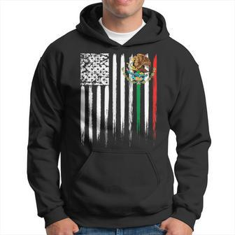 Mexican American Flags T Hoodie - Monsterry