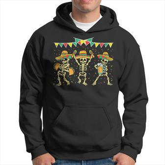 Mexican Skeleton Cinco De Mayo Sombrero Baracas Fiesta Hoodie | Mazezy