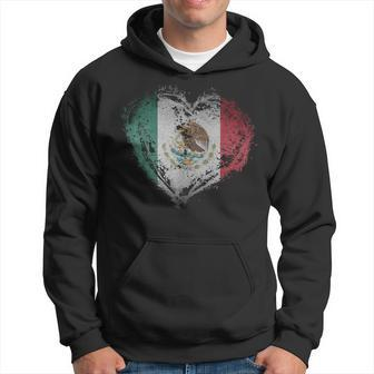 Mexico Flag Vintage Heart Shape Stylish Hoodie - Monsterry AU