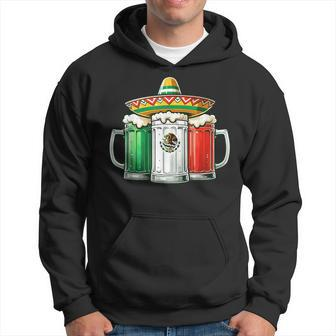 Mexico Beer Mexican Flag Sombrero Hat Cinco De Mayo Hoodie | Mazezy DE