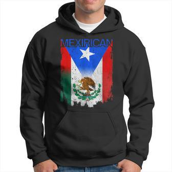 Mexirican Mexico Flag Puerto Rico Flag Boricua Chicano Hoodie - Monsterry