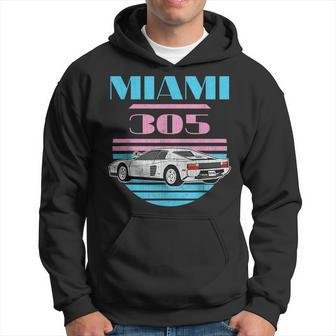 Miami 305 Vintage Florida City Beach 80S Boys Hoodie - Monsterry AU
