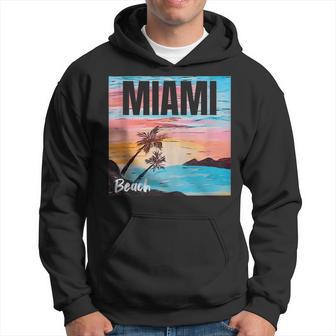 Miami Beach Florida Miami Palm Trees Hoodie - Monsterry UK