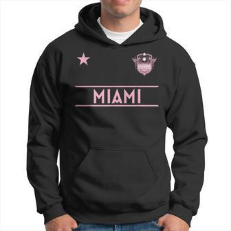 Miami Pink Palm er Badge Hoodie | Mazezy