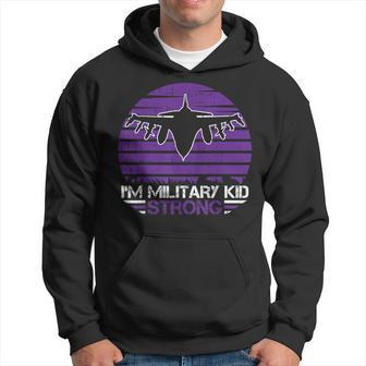 I Am Military Kid Strong Month Of The Military Child Army Hoodie - Monsterry