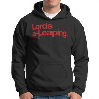 Minimalist Christmas T Lords A Leaping Q 10 Hoodie - Monsterry DE