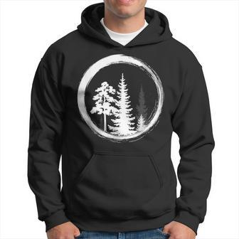 Minimalist Tree Forest Outdoors And Nature Graphic Hoodie - Monsterry