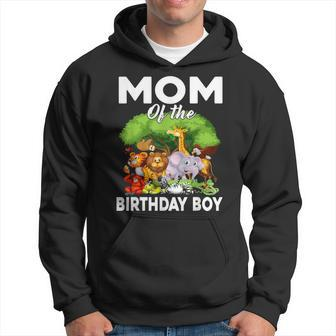 Mom Of The Birthday Boy Safari Zoo Bday Celebration Family Hoodie - Monsterry AU