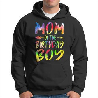 Mom Of The Birthday Boy Tie Dye Colorful Bday Boy Hoodie - Monsterry AU