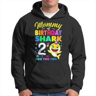 Mommy Of Birthday Shark 2Nd Matching Oufit Party For Family Hoodie | Mazezy
