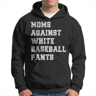 Moms Against White Baseball Pants Grunge Distressed Vintage Hoodie - Monsterry UK