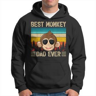 Monkey Vintage Best Monkey Dad Ever Father's Day Hoodie - Monsterry AU