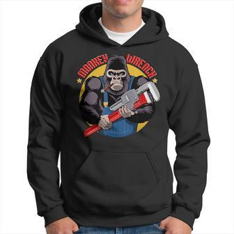 Monkey Wrench Mechanic Grease Monkey Car Repair Technician Hoodie - Monsterry AU