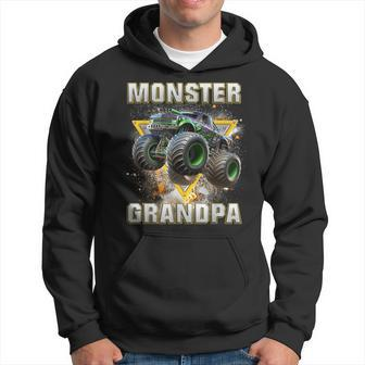 Monster Truck Are My Jam Monster Truck Grandpa Hoodie - Seseable