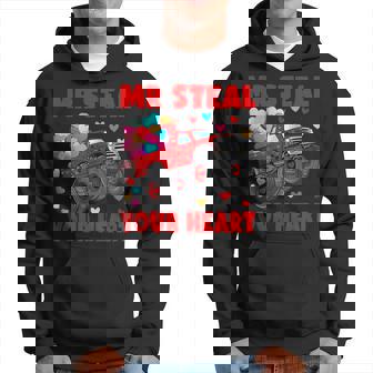 Monster Truck Mr Steal Your Heart Valentines Day Toddler Boy Hoodie - Monsterry