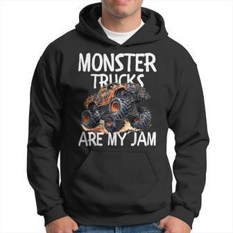 Monster Trucks Are My Jam Vintage Retro Monster Truck Hoodie - Monsterry