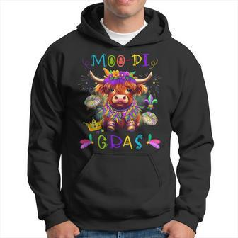 Moo-Di Mardi Gras Bead Heifer Fat Tuesday Festival Costume Hoodie - Monsterry AU
