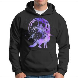 Moonlight Nature Wildlife Animal Night Forest Mountains Fox Hoodie - Monsterry