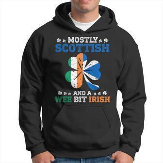 Mostly Scottish And A Wee Bit Irish St Patrick Day Hoodie - Thegiftio UK