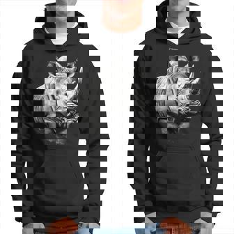 Motif Rhinocéros Animaux Sauvages Safari Sweat à capuche - Cadeauxyz
