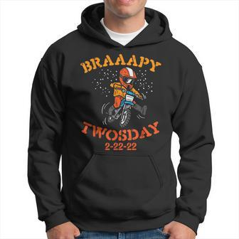 Motocross Braaapy Twosday 2-22-22 2Sday 2S Day Dirt Bike Hoodie - Monsterry