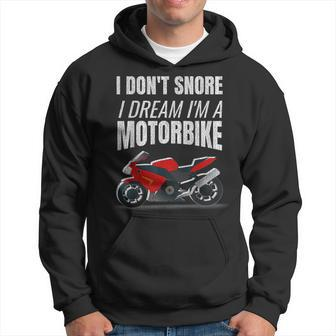 Motorbike Enthusiast Snorer Distressed Motorcycle Hoodie - Thegiftio UK
