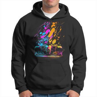 Motorsport Colorful Retro Spoiler Racer Race Car Fan Hoodie - Thegiftio UK