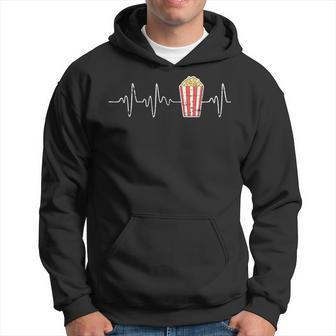 Movie Snack Popcorn Lover Heartbeat Popcorn Hoodie - Monsterry