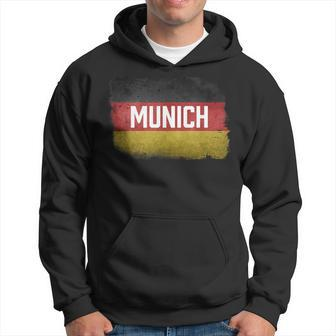 Munich Germany German Flag Vintage Souvenir Hoodie - Monsterry DE