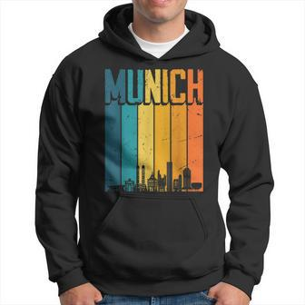 Munich Skyline Retro Vintage Souvenir Munich Hoodie - Seseable